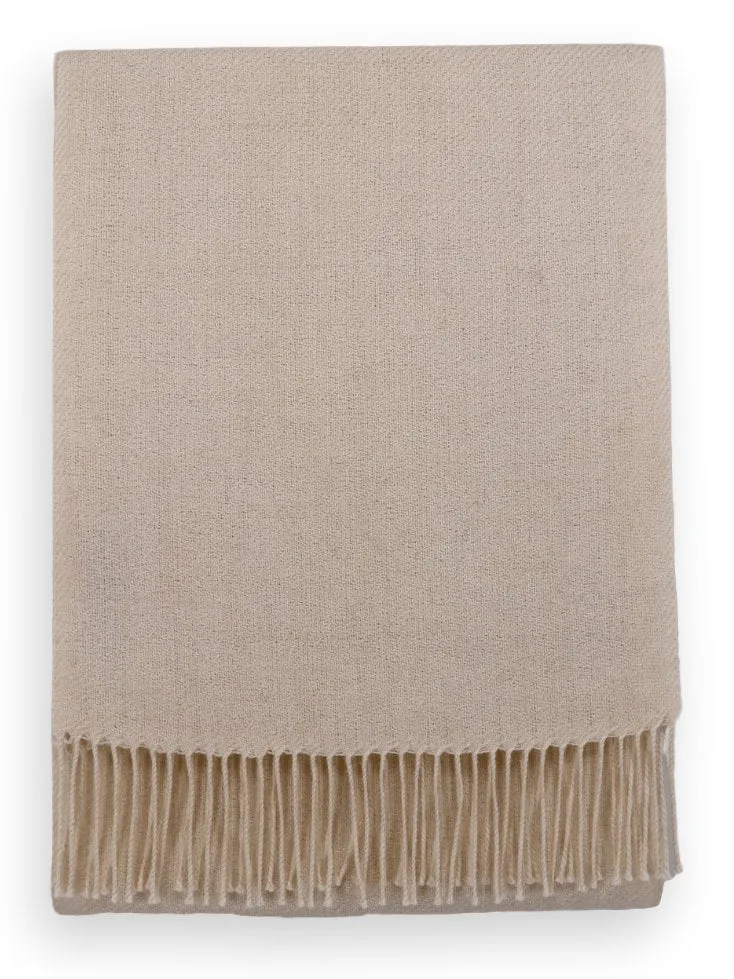 100% Baby Alpaca Woven Scarf - Natural Oats