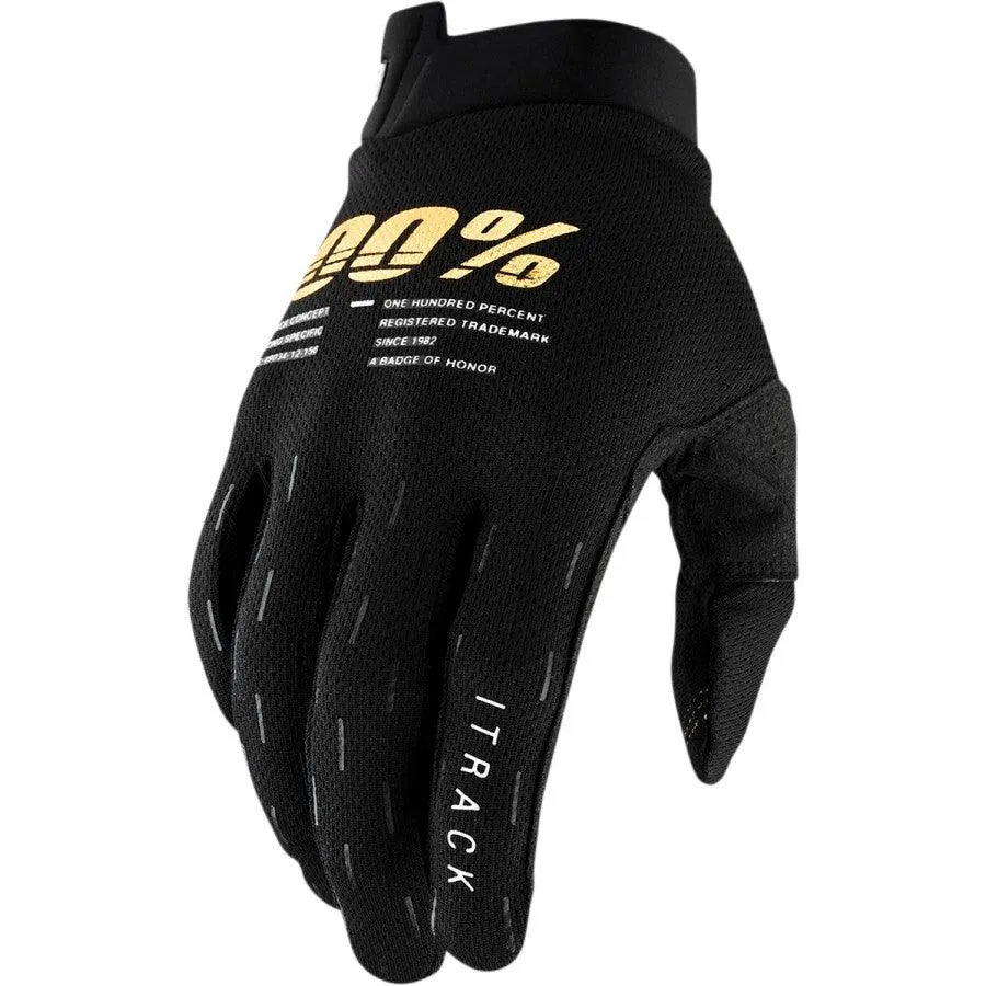 100% iTrack Gloves - Black