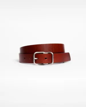 118 Signature Leather Belt - Narrow - Chestnut - Nickel