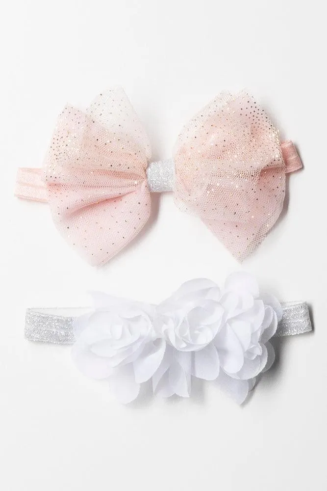 2 Pack Headband Occasion Peach And White