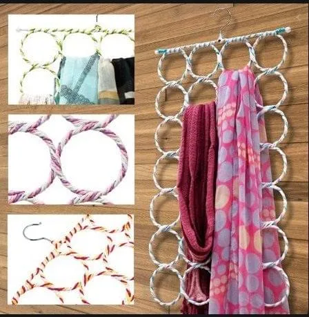 28 Rings Folding Scarf Hanger