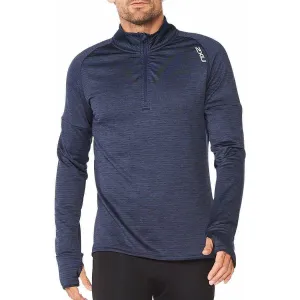 2XU Ignition Half Zip Long Sleeve Mens Running Top - Navy