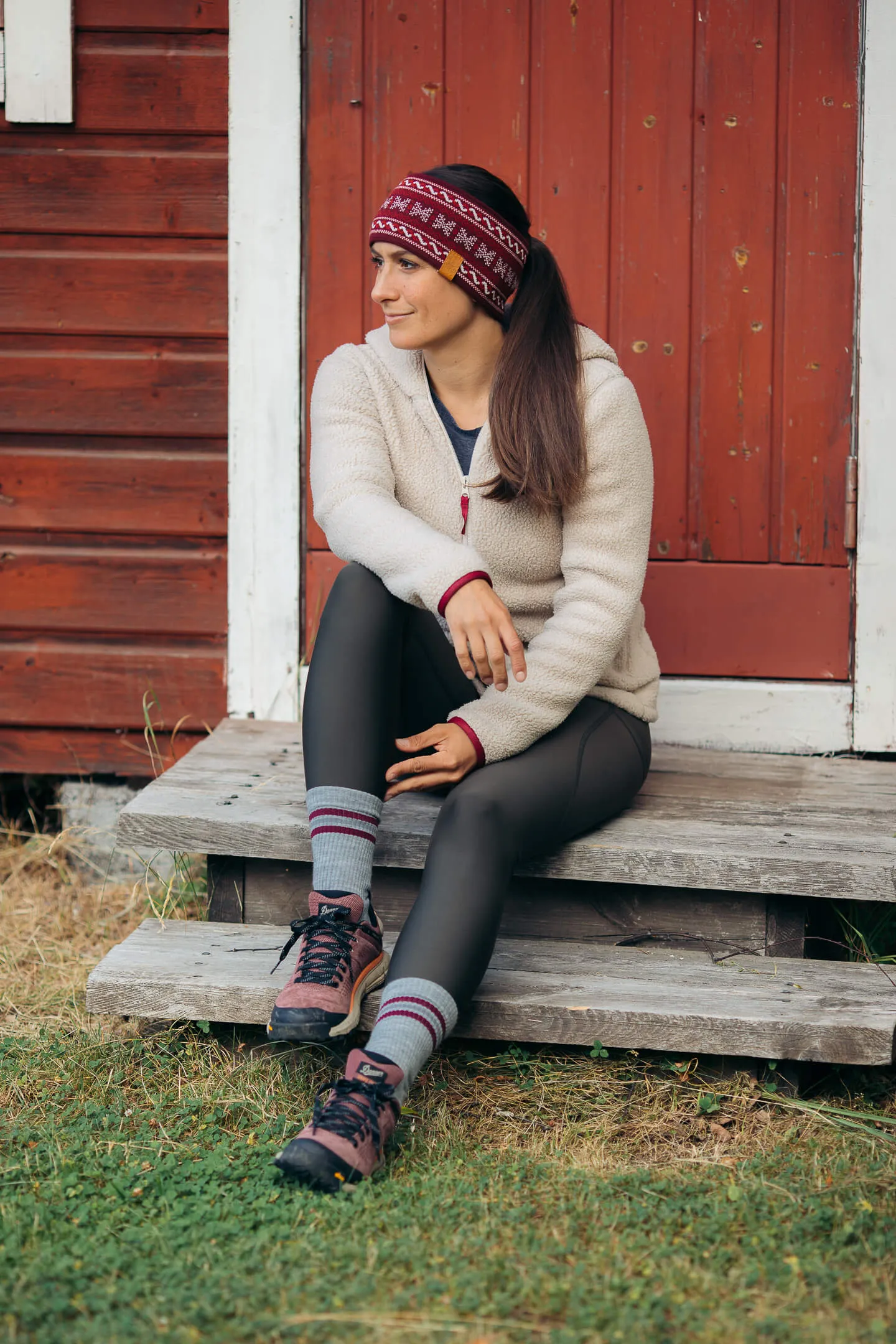 Abisko Knitted Headband Lingonberry