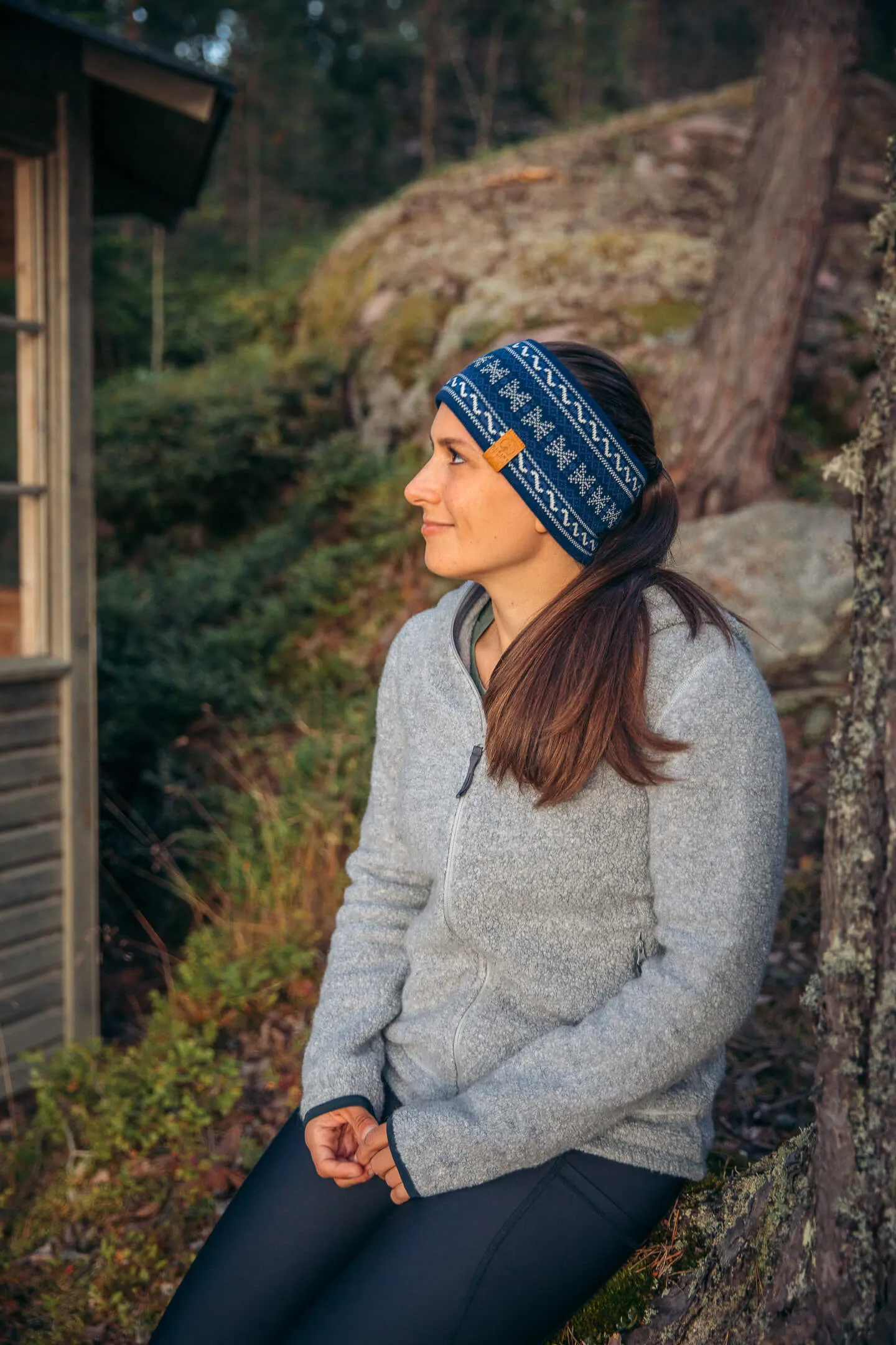 Abisko Knitted Headband Nordic Blue