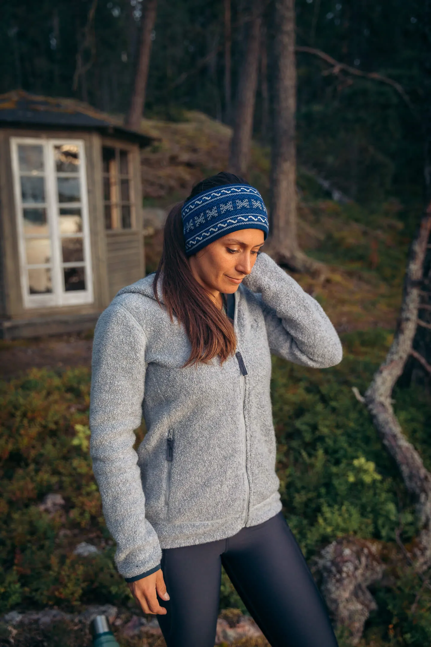 Abisko Knitted Headband Nordic Blue