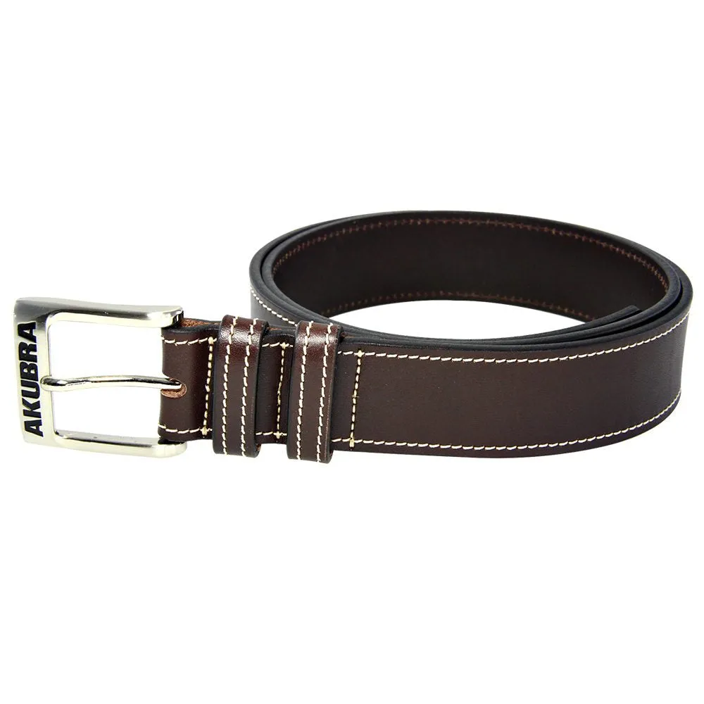 Akubra Leather Belt Steve - Brown Contrast Stitch