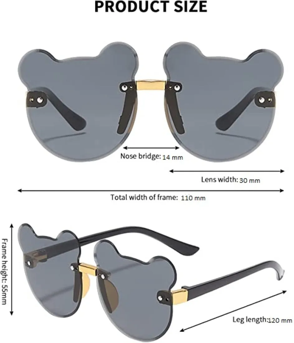 Babymoon Bear Rimless Sun Glasses | Baby Gift Set | Grey