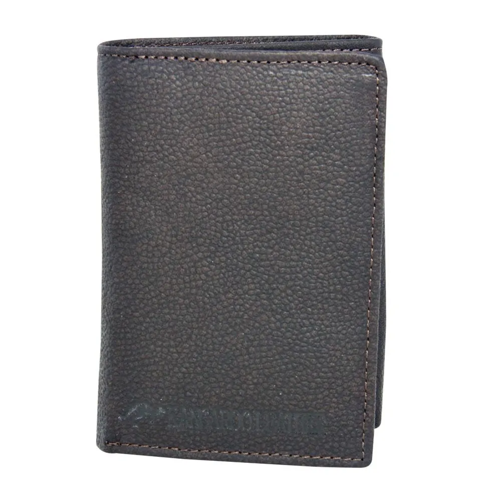 Barmah Kangaroo Leather 2 Fold Wallet - Brown