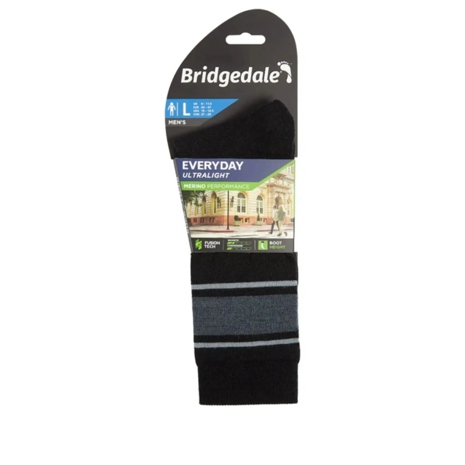 Bridgedale Mens Liner Base Layer Merino Performance Boot Socks