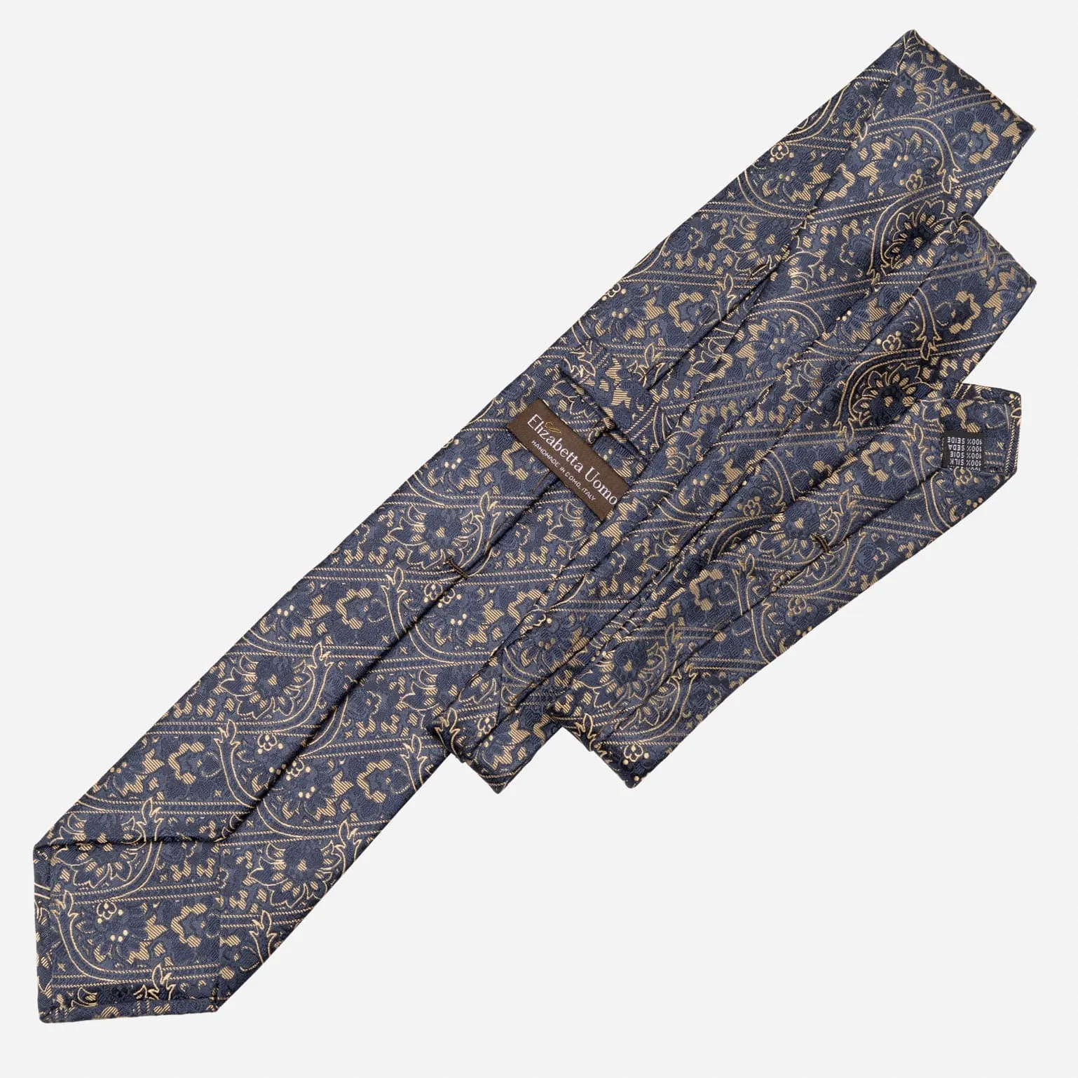 Caruso - Silk Jacquard Tie - Midnight Blue