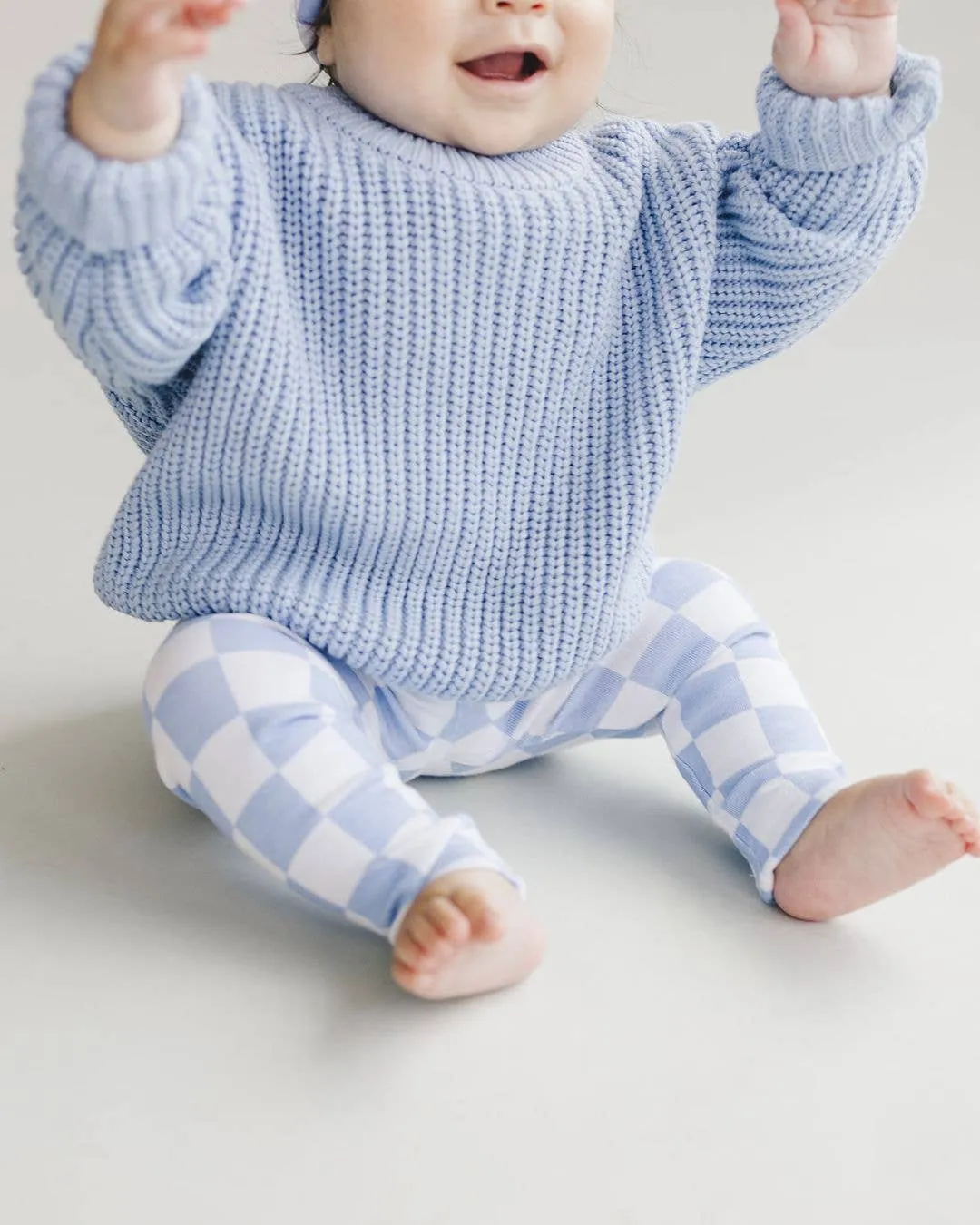 Checkered Leggings in Blue