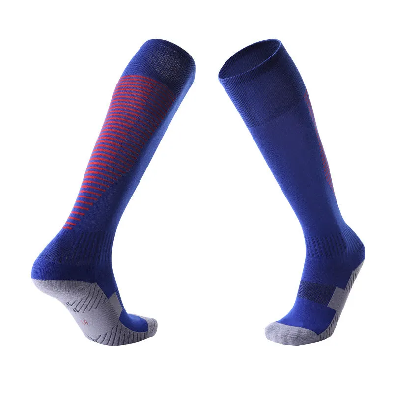 Children's Over-the-Knee Football Socks Men's Thickened Towel Stockings Adult Anti-Slip Sports Socks