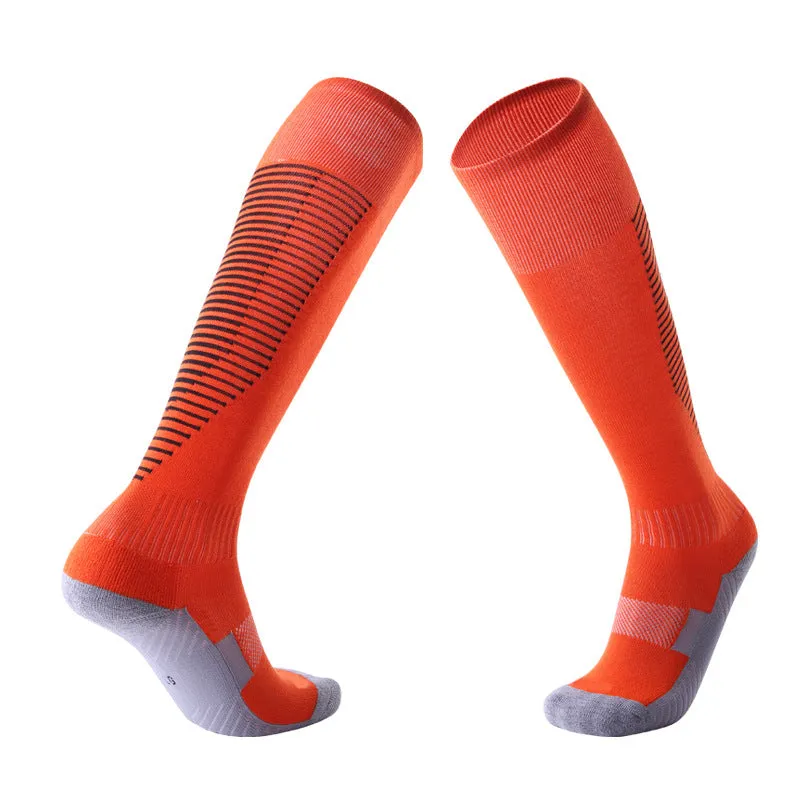 Children's Over-the-Knee Football Socks Men's Thickened Towel Stockings Adult Anti-Slip Sports Socks