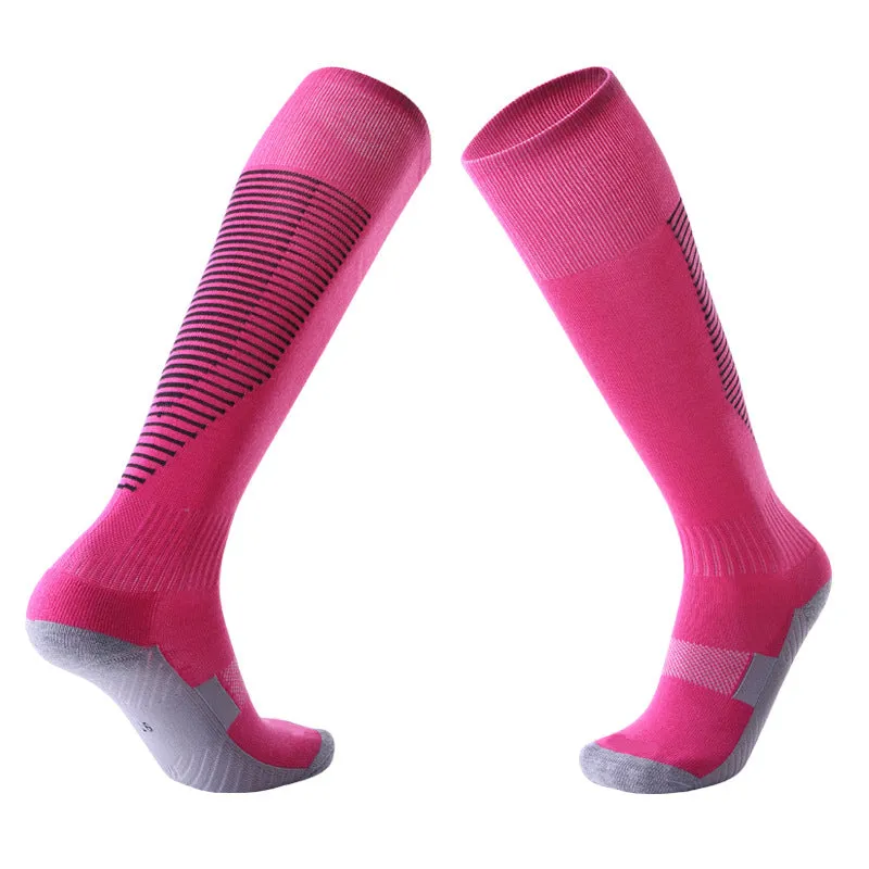 Children's Over-the-Knee Football Socks Men's Thickened Towel Stockings Adult Anti-Slip Sports Socks