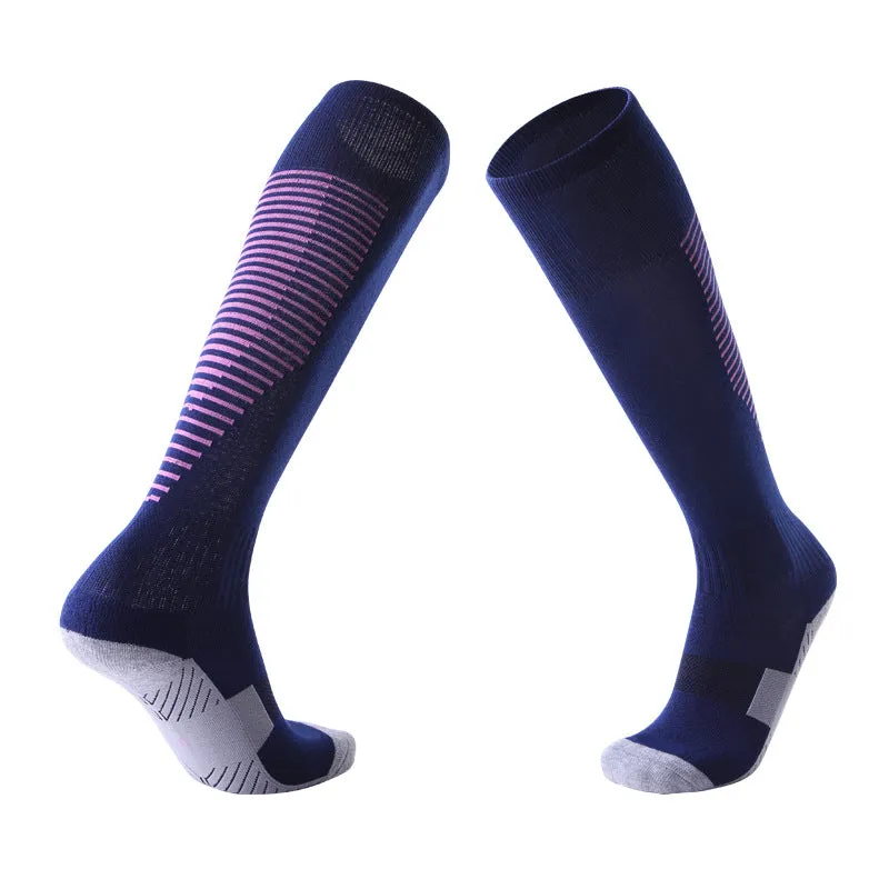 Children's Over-the-Knee Football Socks Men's Thickened Towel Stockings Adult Anti-Slip Sports Socks