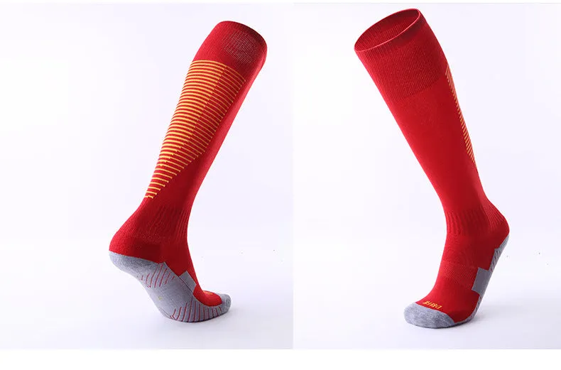 Children's Over-the-Knee Football Socks Men's Thickened Towel Stockings Adult Anti-Slip Sports Socks