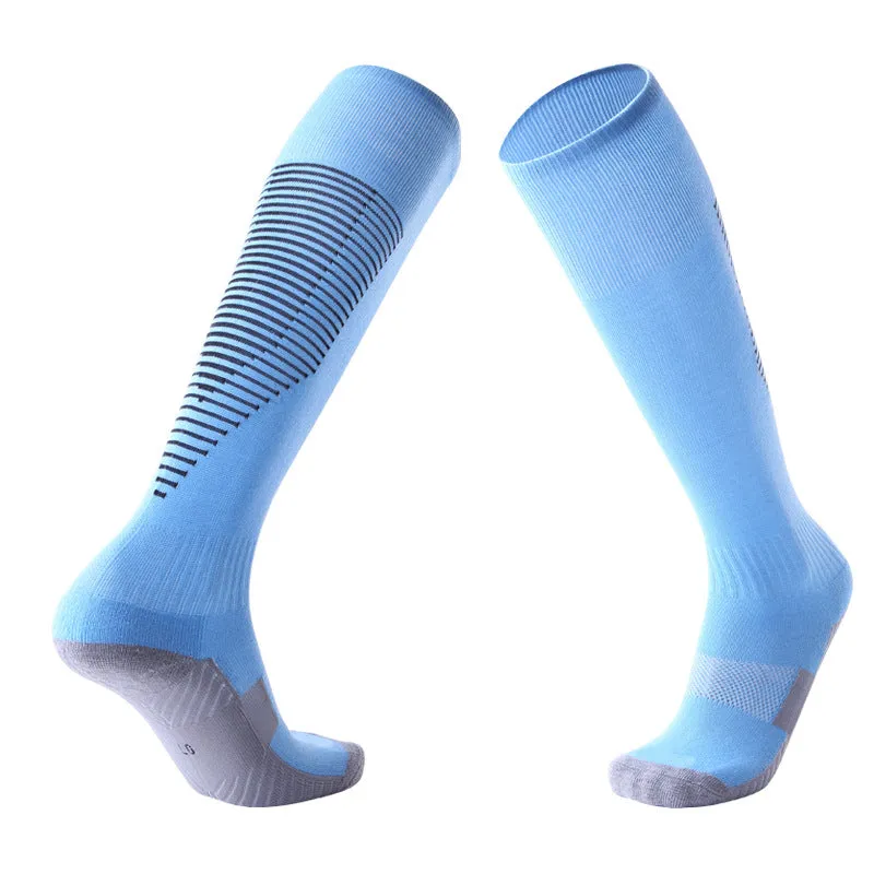 Children's Over-the-Knee Football Socks Men's Thickened Towel Stockings Adult Anti-Slip Sports Socks