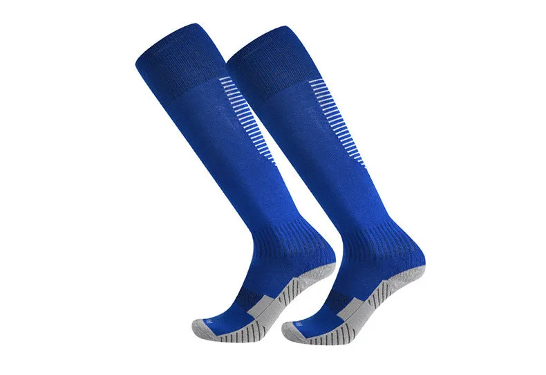 Children's Over-the-Knee Football Socks Men's Thickened Towel Stockings Adult Anti-Slip Sports Socks