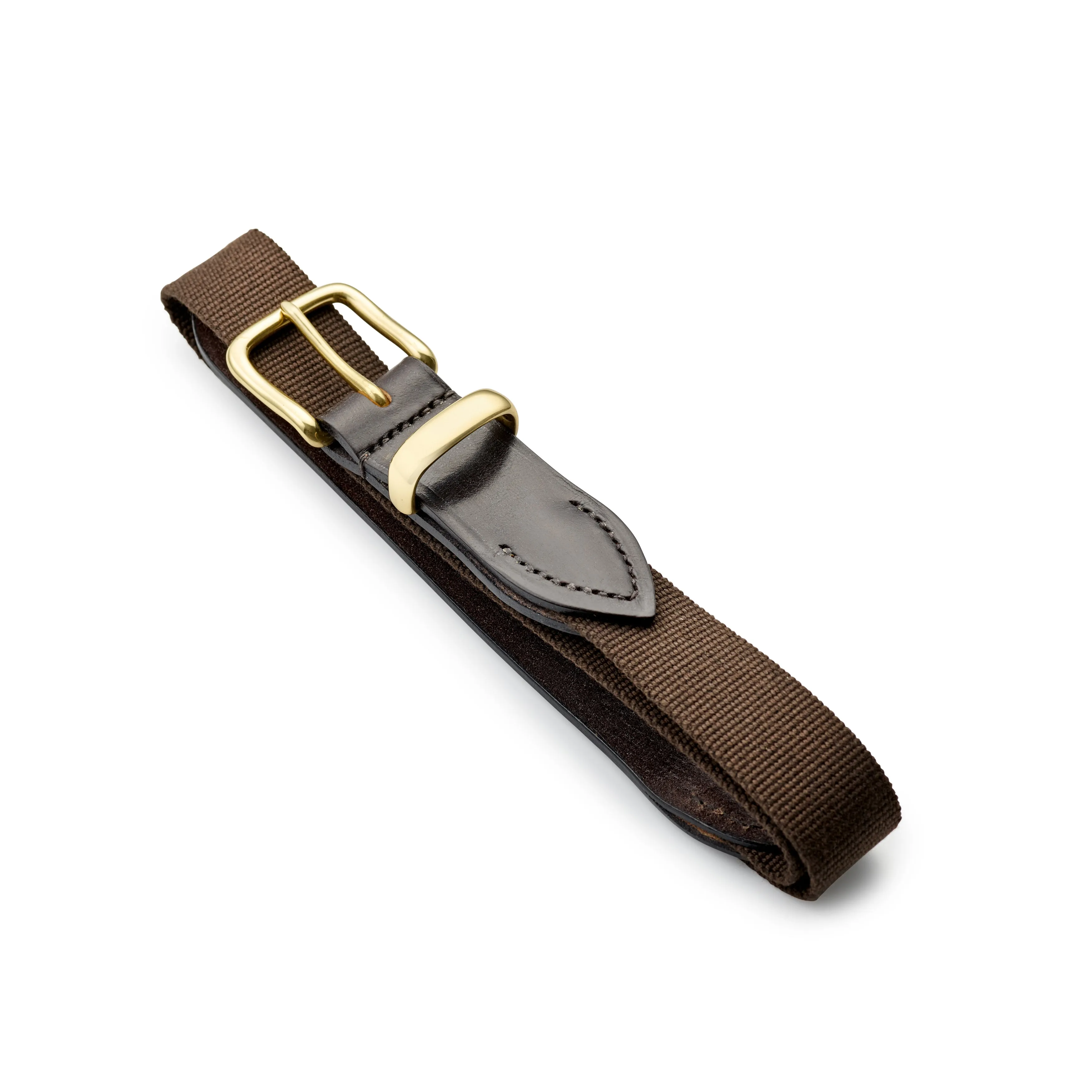 Chocolate Brown Belt with Dark Havana Leather