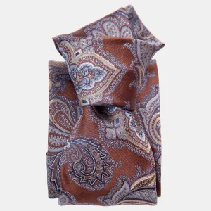 Cortina - Silk Jacquard Tie - Copper