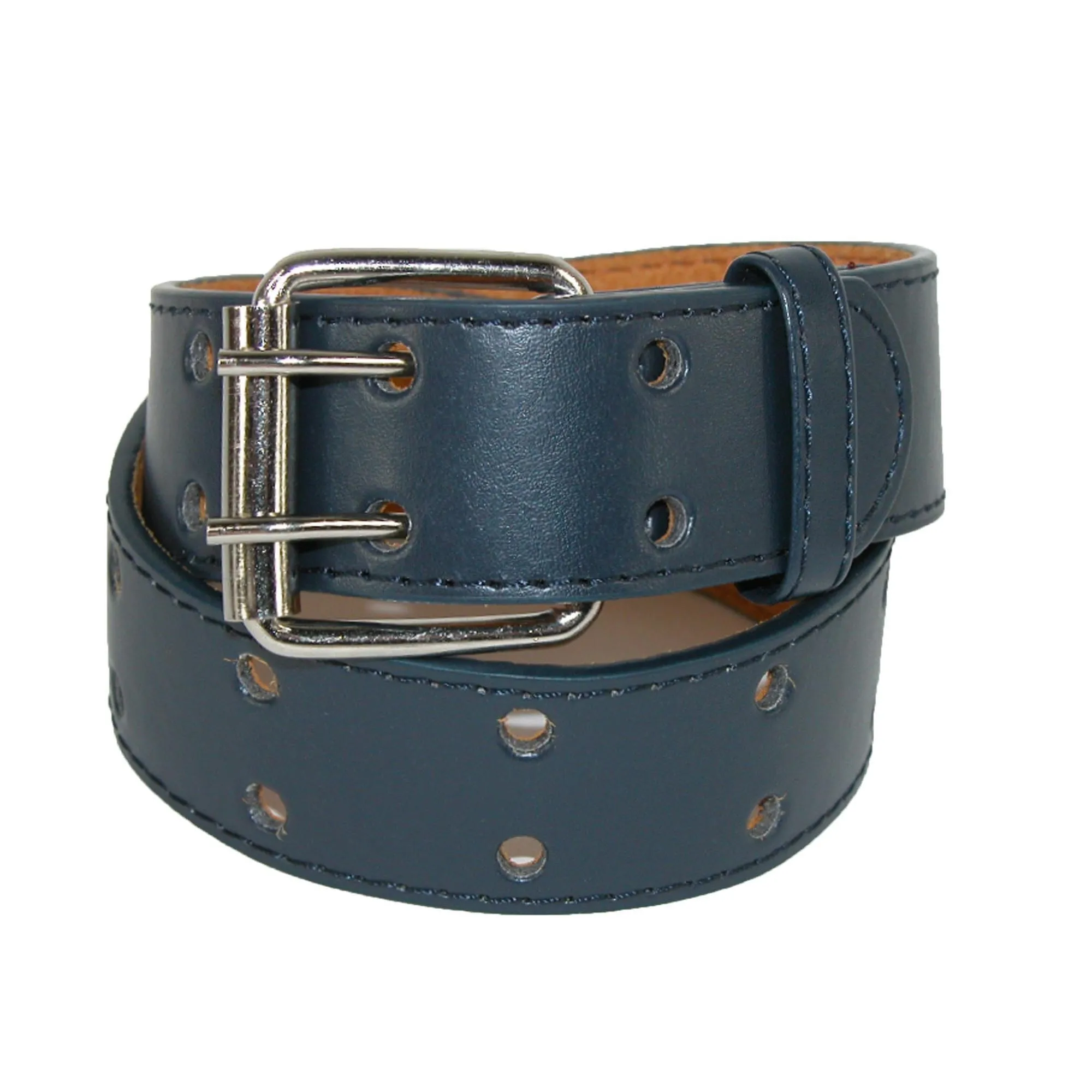 CTM® Kids' Leather Two Hole Jean Belt (Pack of 2)