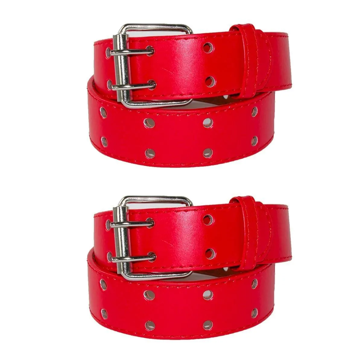 CTM® Kids' Leather Two Hole Jean Belt (Pack of 2)