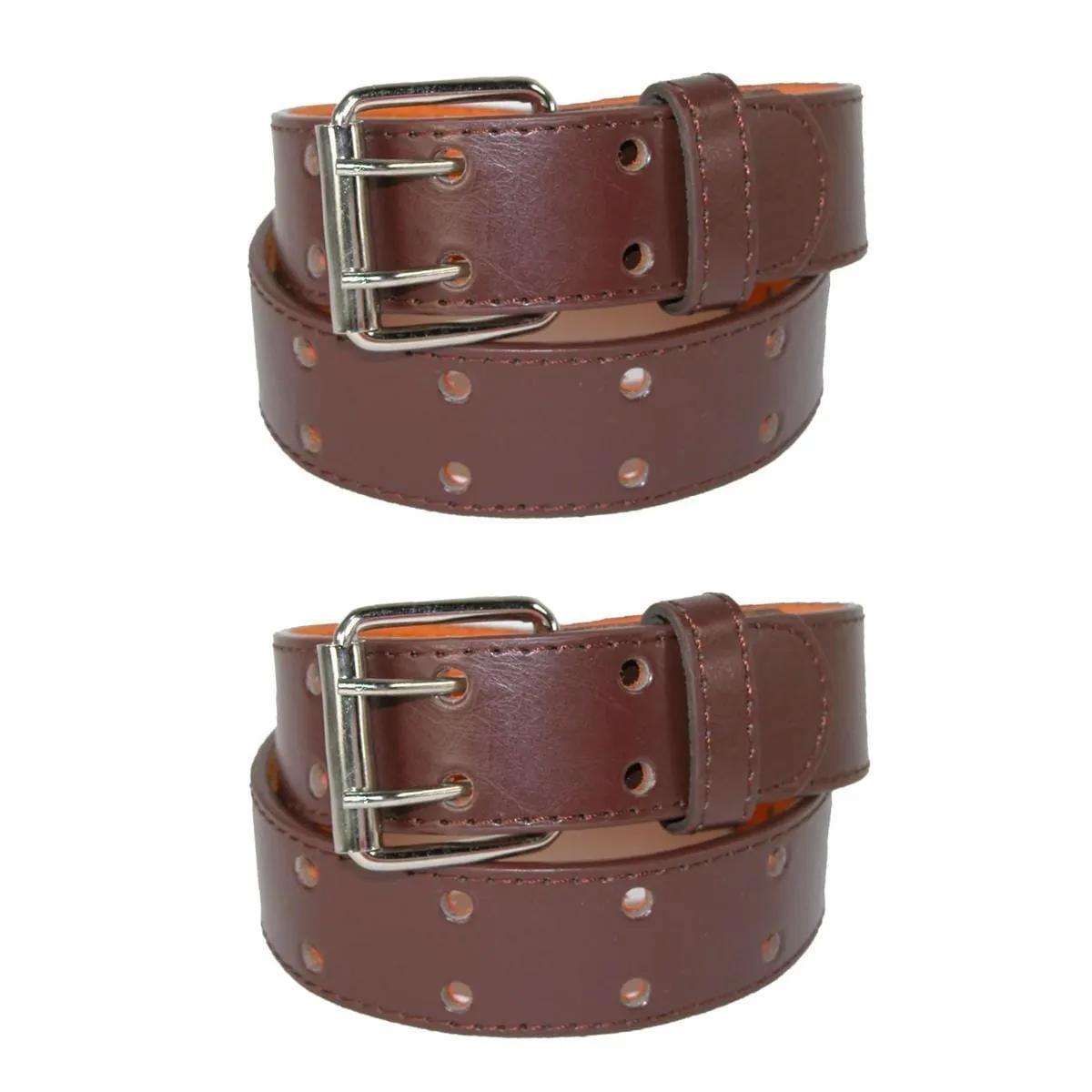 CTM® Kids' Leather Two Hole Jean Belt (Pack of 2)