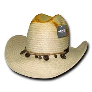 Decky Original Santa Fe Paper Braid Cowboy Hats One Size Mens Unisex