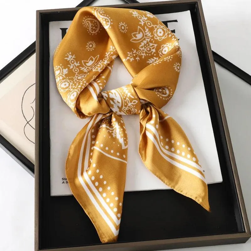 Elegant Leopard Print Silk Scarf - Premium Women's Fashion Accessory