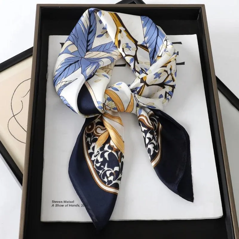 Elegant Leopard Print Silk Scarf - Premium Women's Fashion Accessory