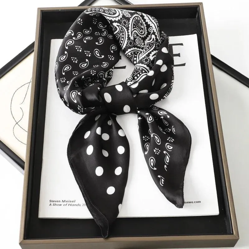 Elegant Leopard Print Silk Scarf - Premium Women's Fashion Accessory