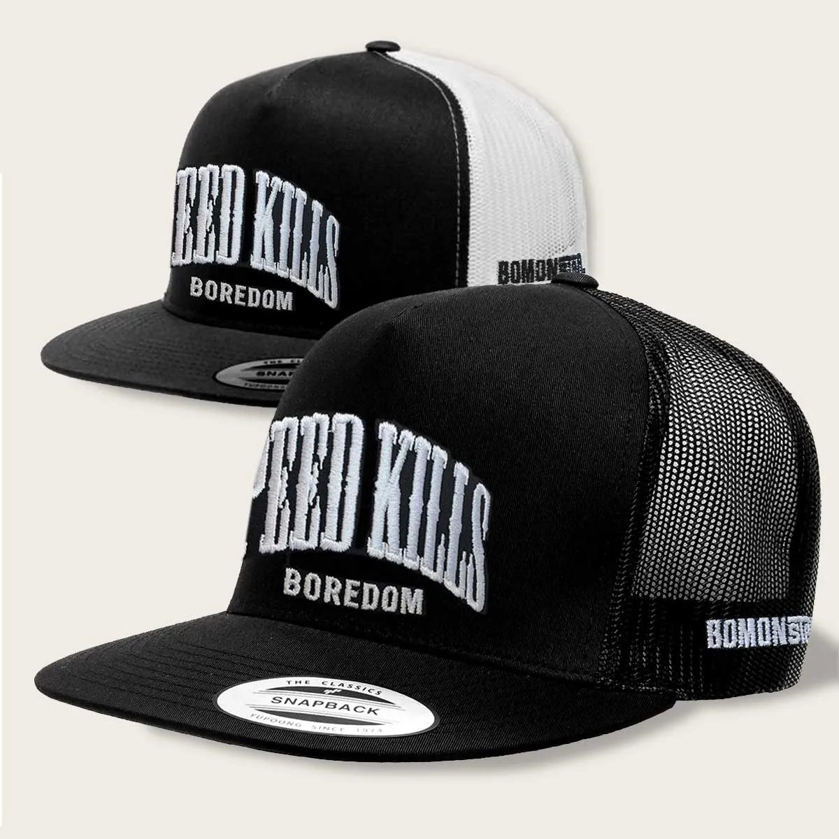 Flat Brim Racing Snapback Hat "Speed Kills"