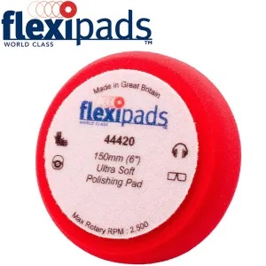 FLEXIPADS 150 X 50MM RED HOOK AND LOOP POLISHING FOAM ULTRA SOFT FLEX 44420