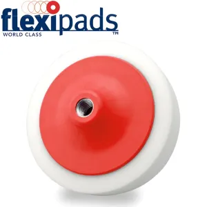 FLEXIPADS WHITE COMPOUND SPONGE M14 X 2MM 150 x 50 RED BACKING FLEX 44005