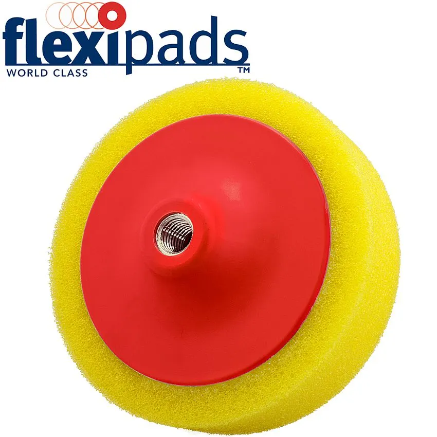 FLEXIPADS YELLOW AGGRESSIVE SPONGE 150MM M14 X 2MM FLEX 44305