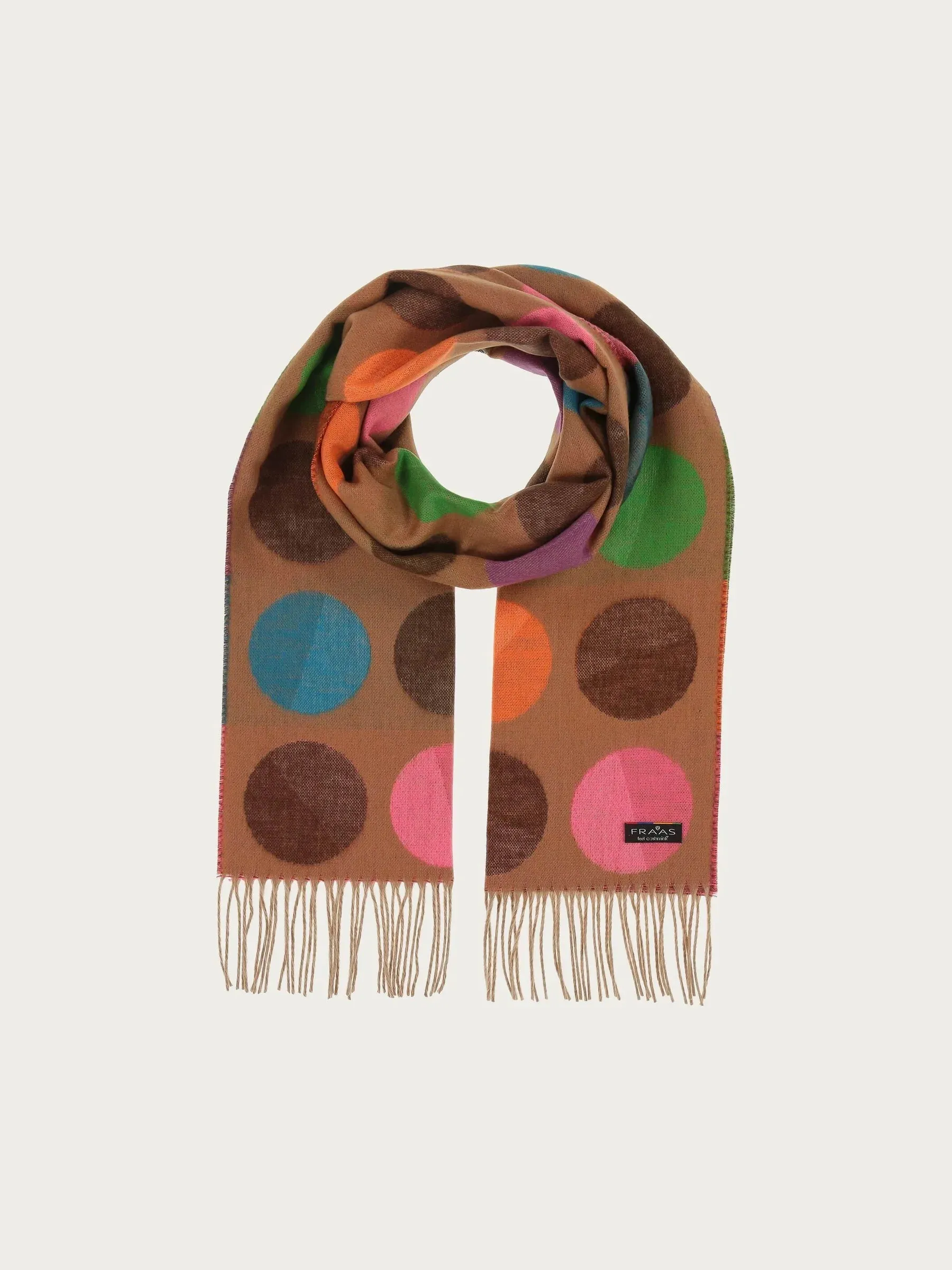 Fraas Divided Dots Woven Cashmink Scarf