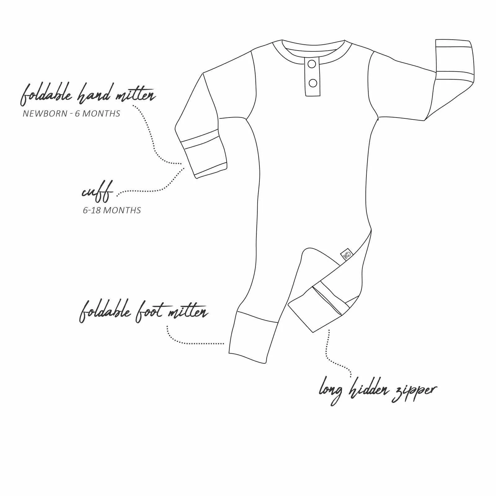 Girl's Butterfly Organic-cotton Growsuit