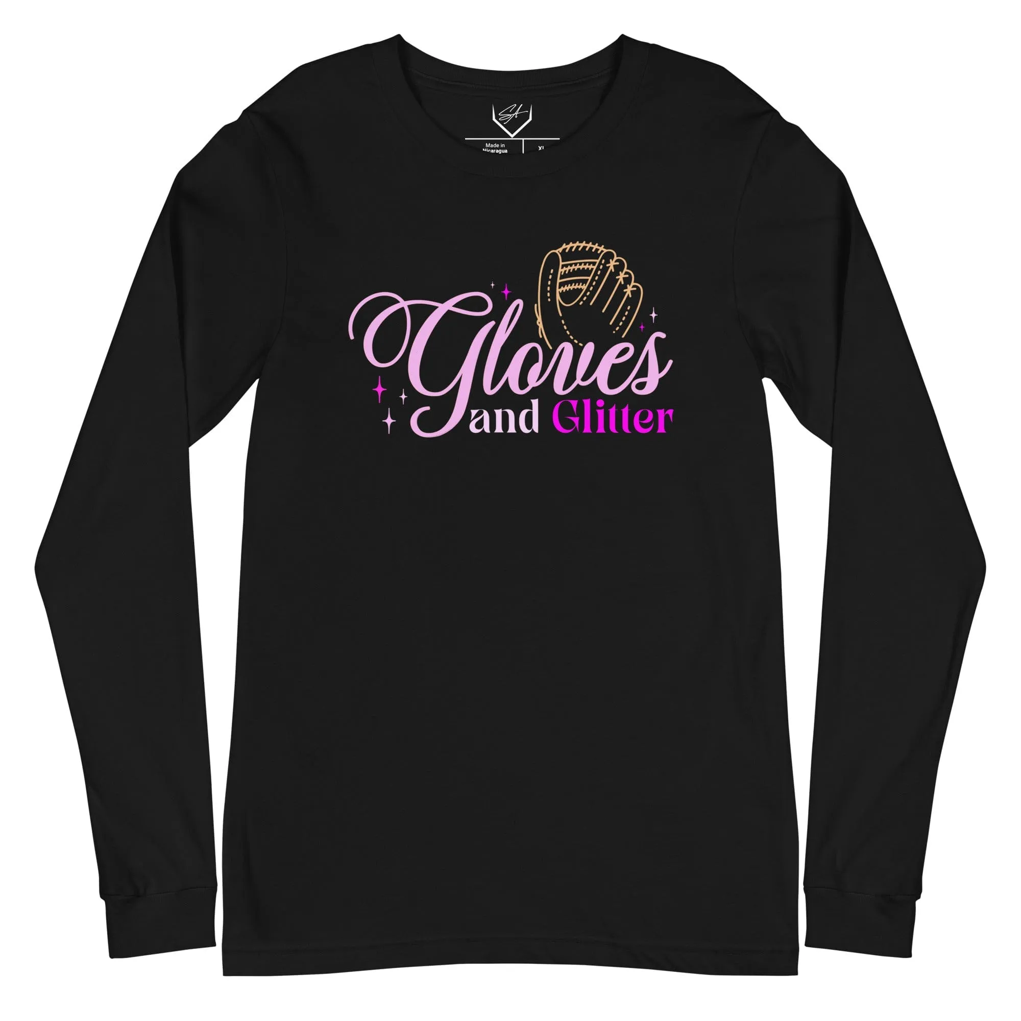 Gloves And Glitter Pink - Adult Long Sleeve