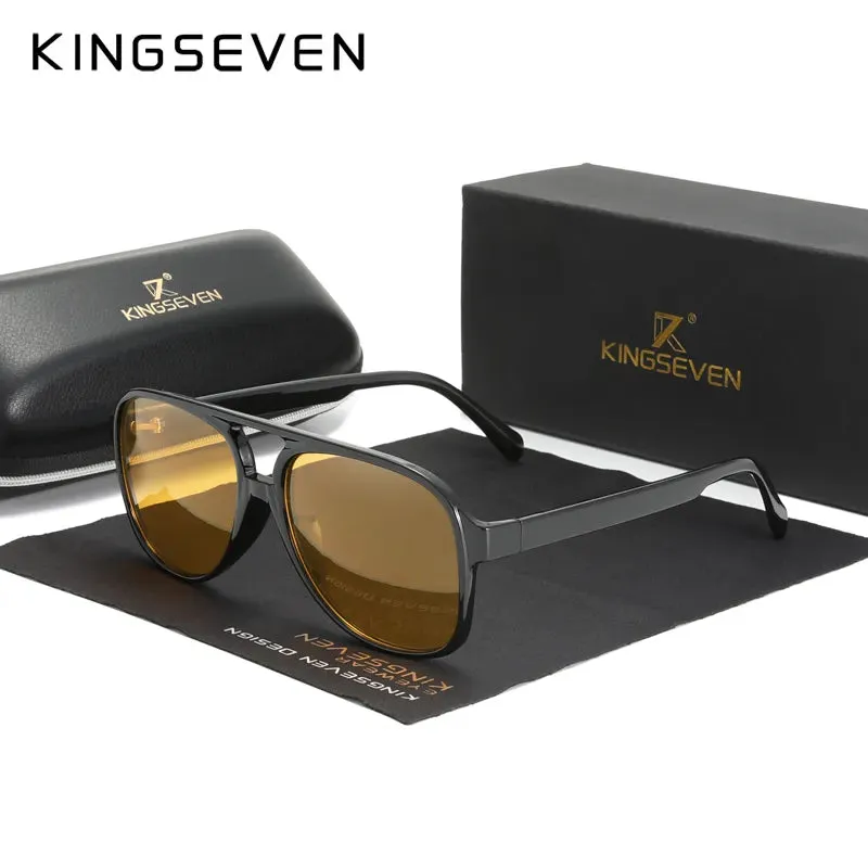 KINGSEVEN Classic Vintage Retro 70s Sunglasses for Women Men Classic Large Squared Big Frame UV400 Sun Glasses