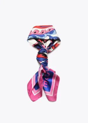 Lola Casademunt Pink/Blue Floral Print Scarf