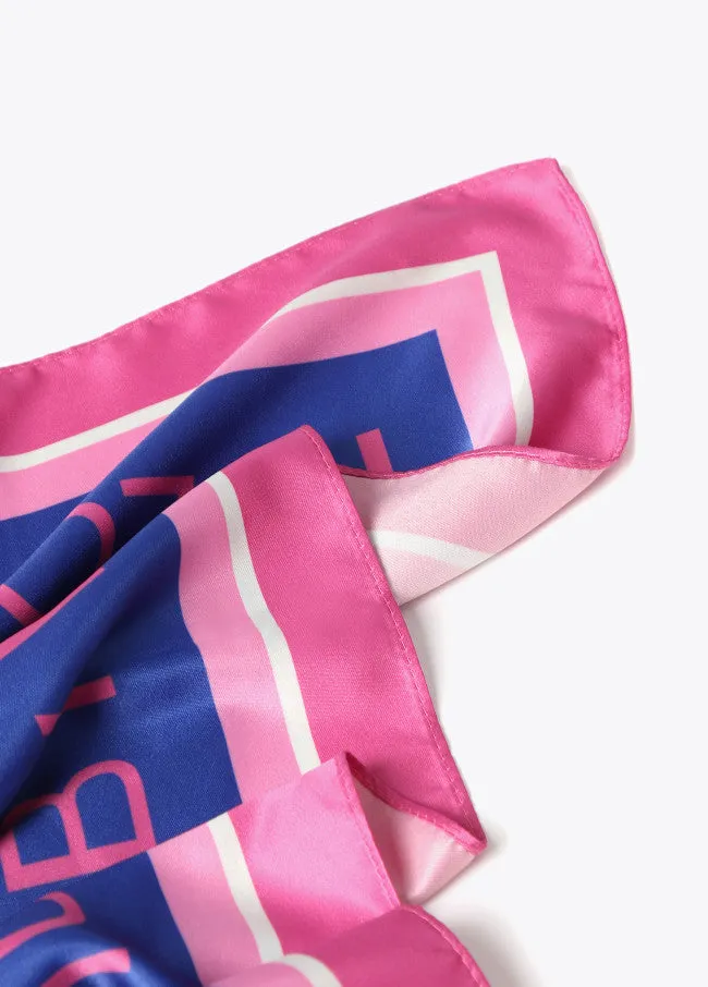 Lola Casademunt Pink/Blue Floral Print Scarf