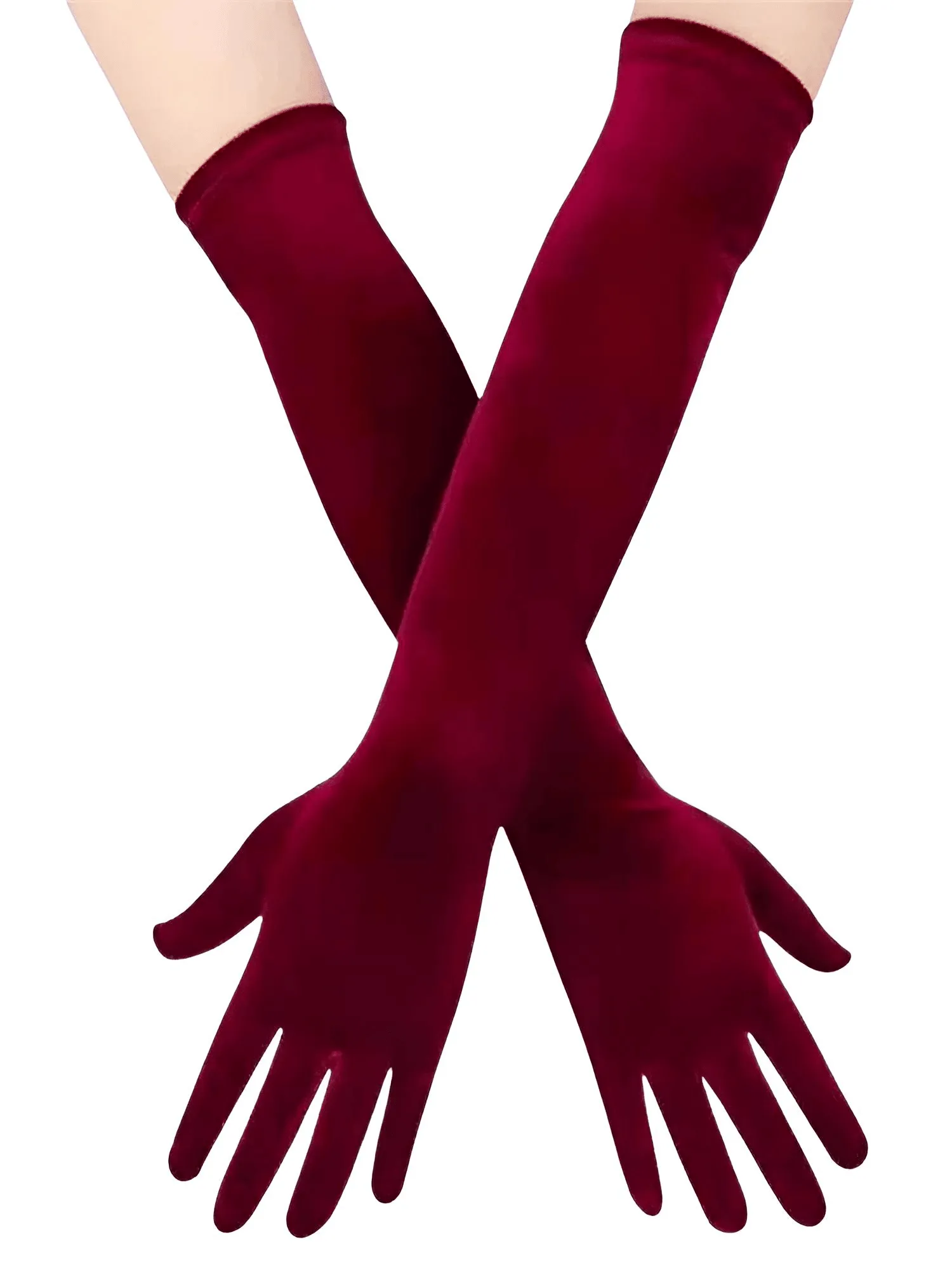 Long Velvet Dinner Dress Gloves For Women