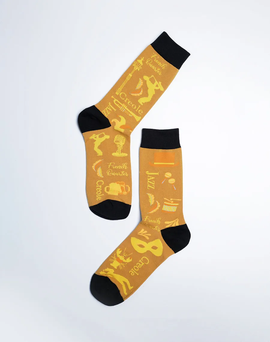 Men's Old School NOLA Crew Socks