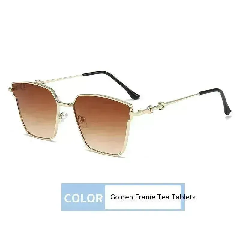 New Retro Small Frame Metal Hip Hop Sunglasses