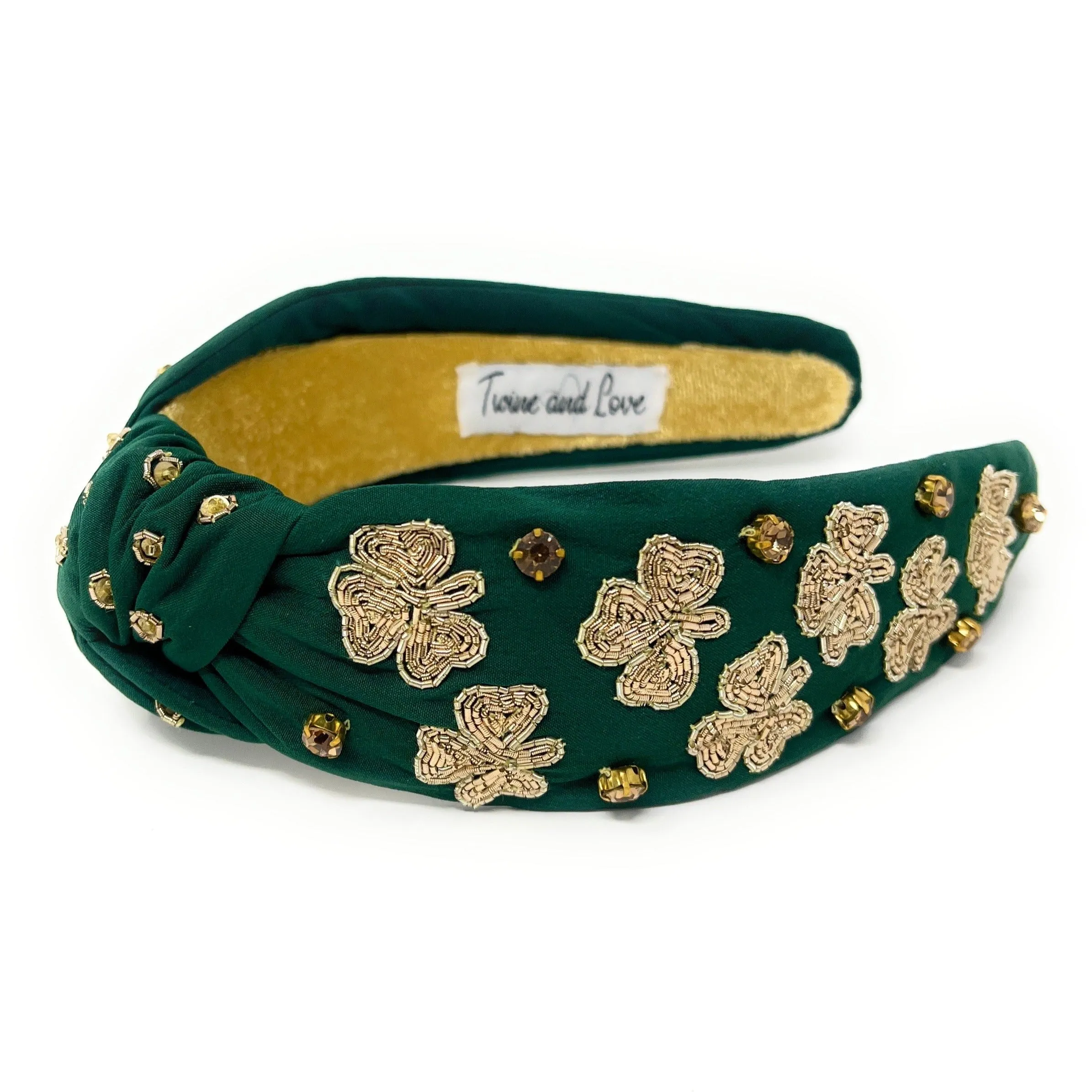 New! Shamrock Hand Bead Knotted Headband