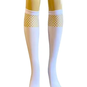 Opaque Fishnet Top Tall Socks