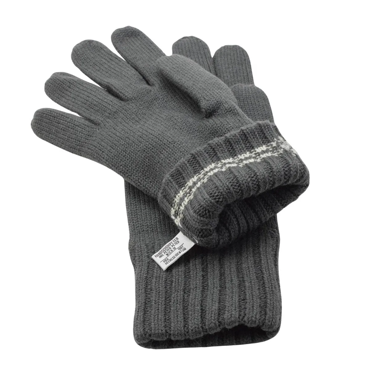 Original Austrian military warmer wool gloves gray breathable knitted winter NEW