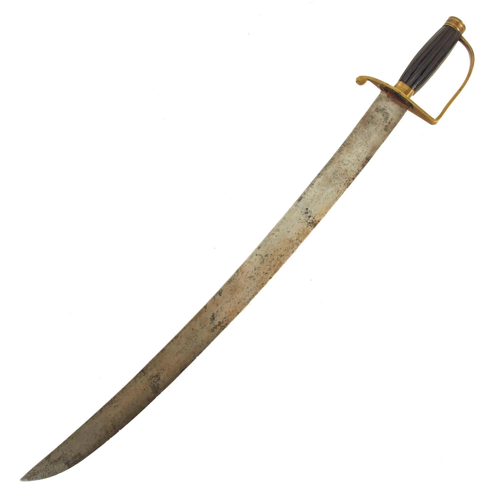 Original U.S. Revolutionary War American Officer’s “Cutting” Hanger Sword With Ebony Grip