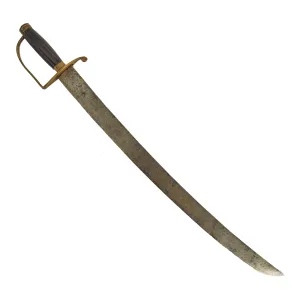 Original U.S. Revolutionary War American Officer’s “Cutting” Hanger Sword With Ebony Grip