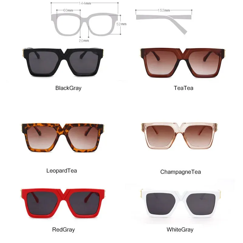 Oversized Square Retro Sunglasses